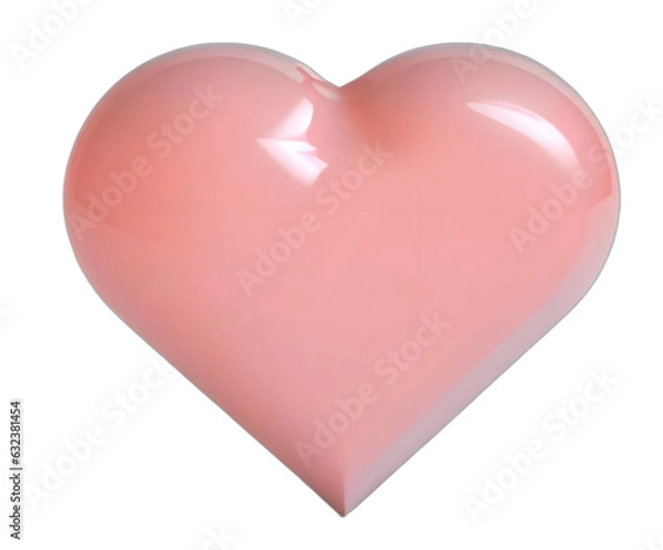 Obraz pink heart, generative ai