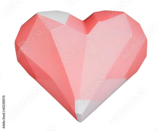 Obraz pink heart, generative ai