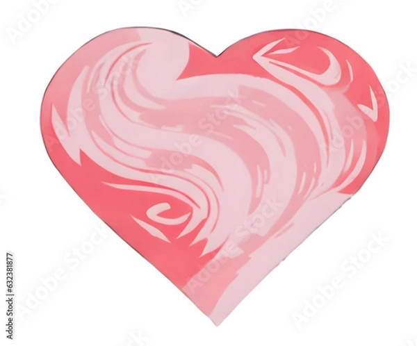 Obraz pink heart, generative ai