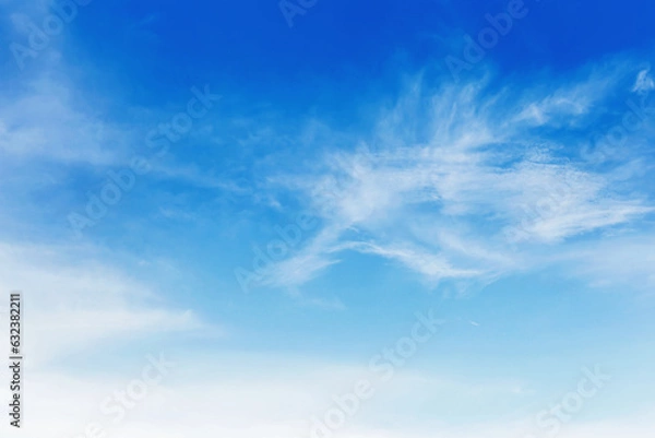 Fototapeta Blue sky with clouds Many beautiful white