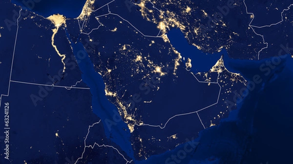 Obraz Arabian Peninsula - Night - 02