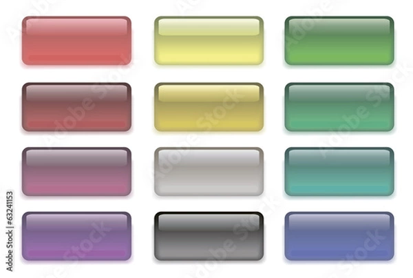 Fototapeta Set of colored buttons