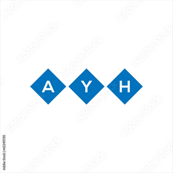 Fototapeta AYH letter logo design on white background. AYH creative initials letter logo concept. AYH letter design.
