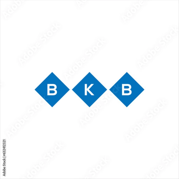 Fototapeta BKB letter logo design on white background. BKB creative initials letter logo concept. BKB letter design.
