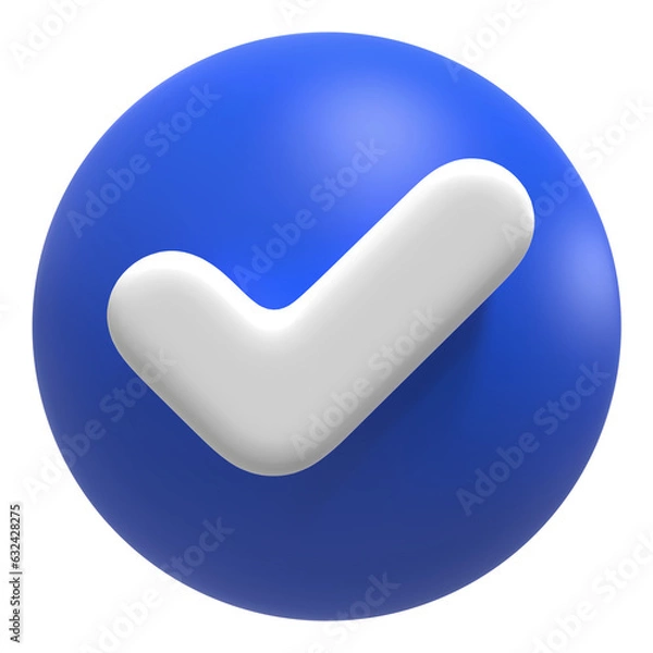 Fototapeta 3D Icon Checkmark