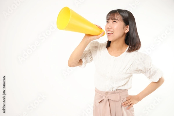 Fototapeta 歓声を上げる女性