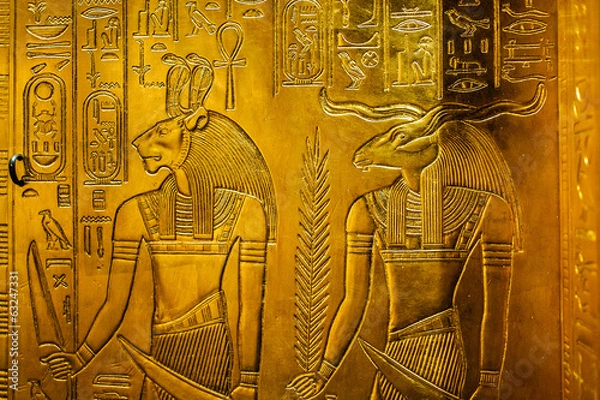 Obraz Relief with egypt gods