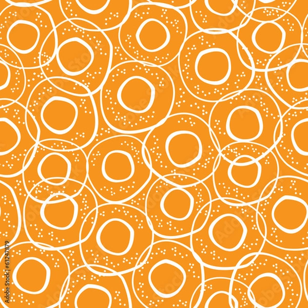 Obraz white bagels with poppy seamless pattern