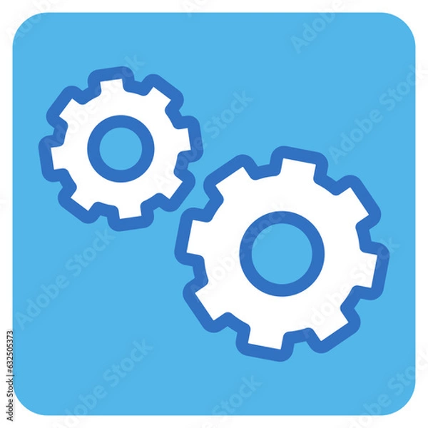 Fototapeta setting flat icon in square.