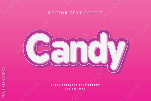 Fototapeta Editable text effect candy