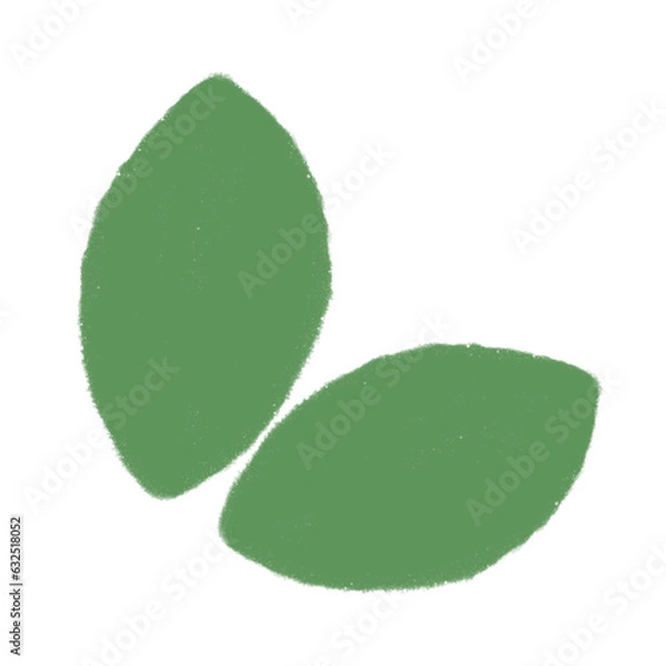 Fototapeta Cute leaf cartoon