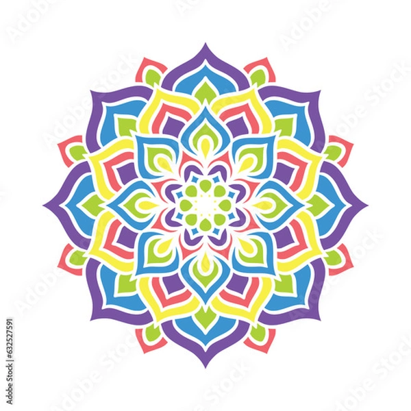 Obraz Ethnic Mandala Round Ornament Pattern With Colorful
