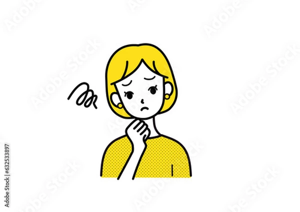 Fototapeta 困っている女性