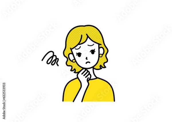 Fototapeta 困っている女性