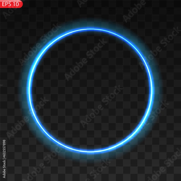 Obraz Fiery light circles glow effect, sparkling golden glitter EPS10