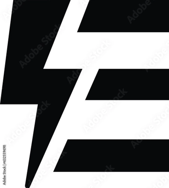 Fototapeta Letter E logo , e energy logo ,E logo design