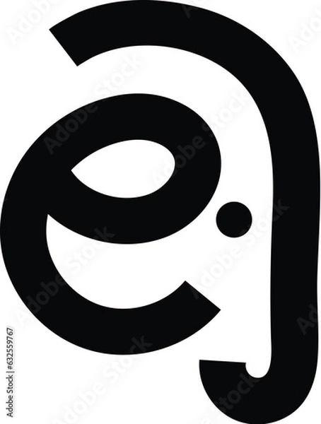 Obraz elephent logo , ej logo design , ele logo 