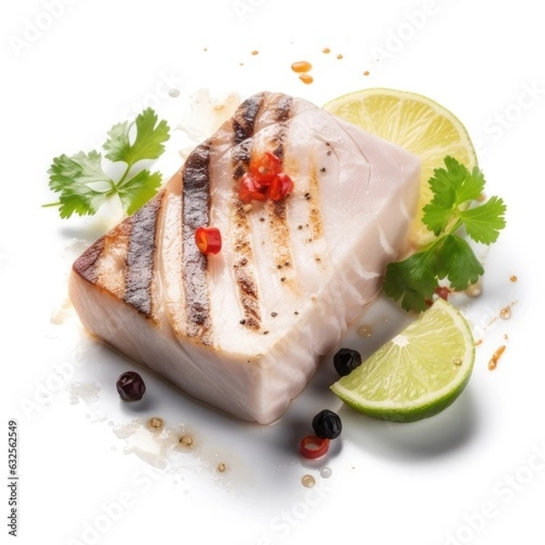 Fototapeta Swordfish isolated on white background. Generative AI
