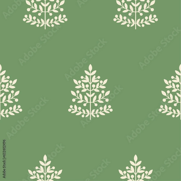 Fototapeta Vector Christmas Trees Seamless Pattern