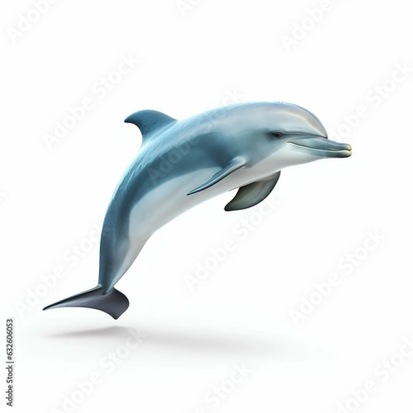 Obraz Dolphin Isolated on White Background. Generative ai