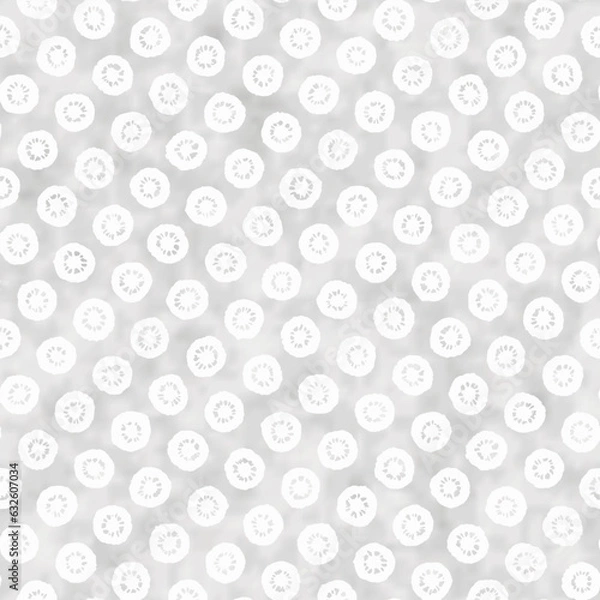 Fototapeta Watercolor-Dyed Folk Dots Textured Pattern