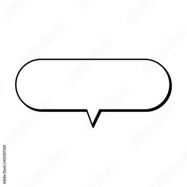 Fototapeta Speech  bubble  icon. Flat  design. Isolated white background