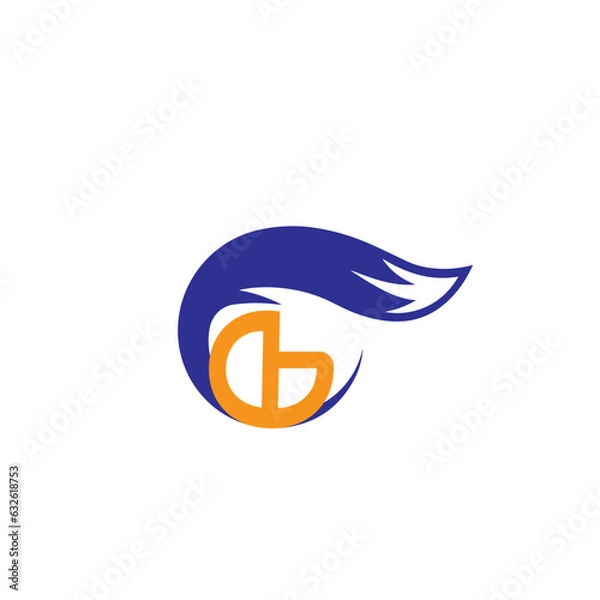 Fototapeta   FOX creative modern logo and  letter D with B logo  simple design with vector graphic.