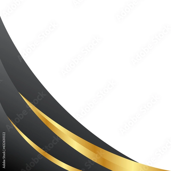 Fototapeta Gold Banner Corner