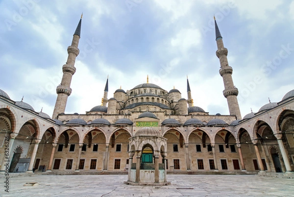 Obraz Błękitny Meczet, Stambuł, Turcja, szeroki kąt