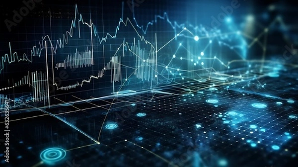 Obraz Finance and Money Technology Business Prosperity and Asset Management Background