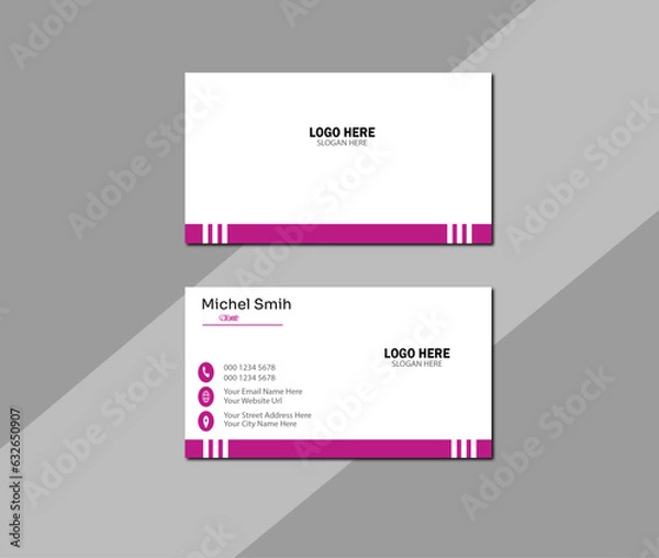 Fototapeta modern business card design.  Professional Business card design and modern visiting card. Creative business card design. business, card, illustration, layout, design, concept, presentation.