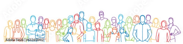 Obraz Diverse people standing together.