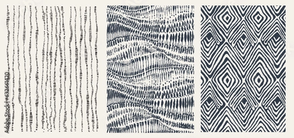 Obraz Abstract Tribe Pattern. Ethnic Tribal Motif. Geometric Ikat Folklore Ornament. Aztec Style Figure Embroidery. Indian, Scandinavian, Gypsy, Mexican, Folk Pattern Print. Organic Modern Fabric Drawing. 
