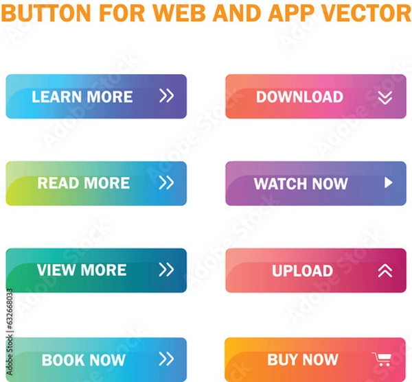 Fototapeta cta web button collection