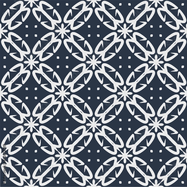Fototapeta Black and white  pattern . Figures ornament.Seamless pattern for fashion, textile design,  on wall paper, wrapping paper, fabrics and home decor.