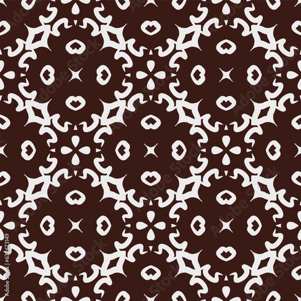 Fototapeta Black and white  pattern . Figures ornament.Seamless pattern for fashion, textile design,  on wall paper, wrapping paper, fabrics and home decor.