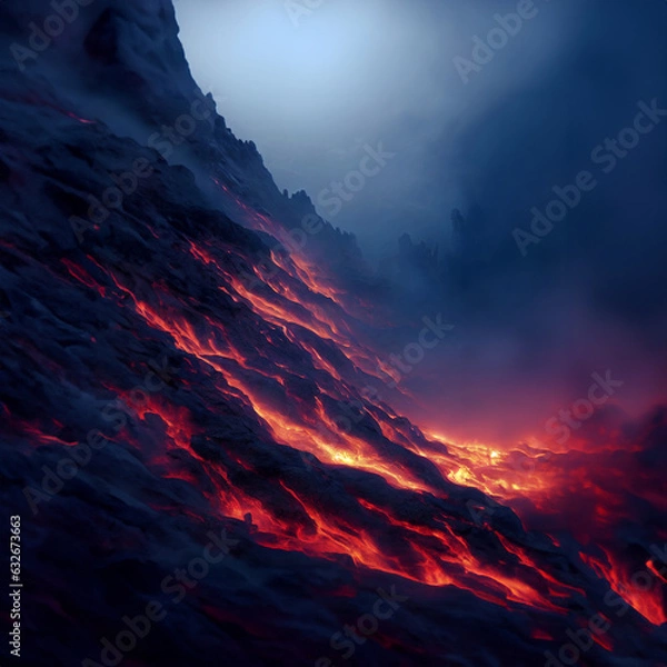 Obraz sunset in the mountains