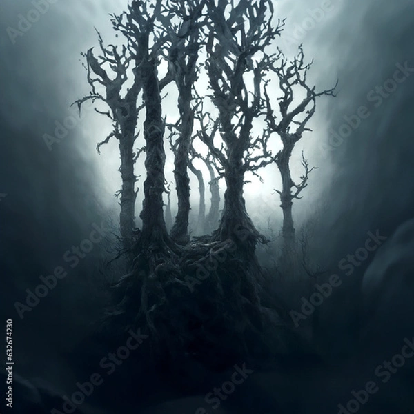 Obraz tree in the fog