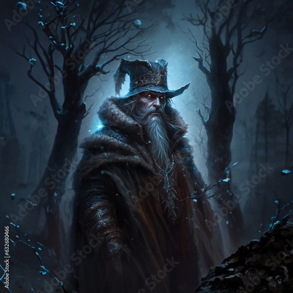 Obraz scary halloween wizard