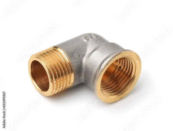 Obraz Brass  angle threaded elbow fitting