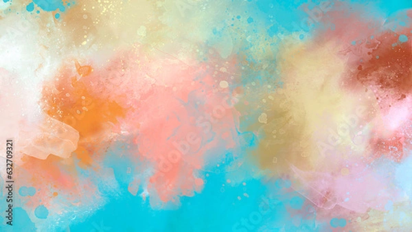 Obraz bright Abstract watercolor drawing on a paper image	
