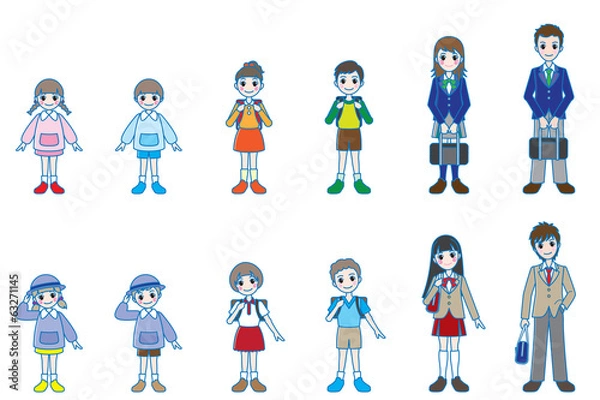 Fototapeta いろいろな人々 / 全身スタイル