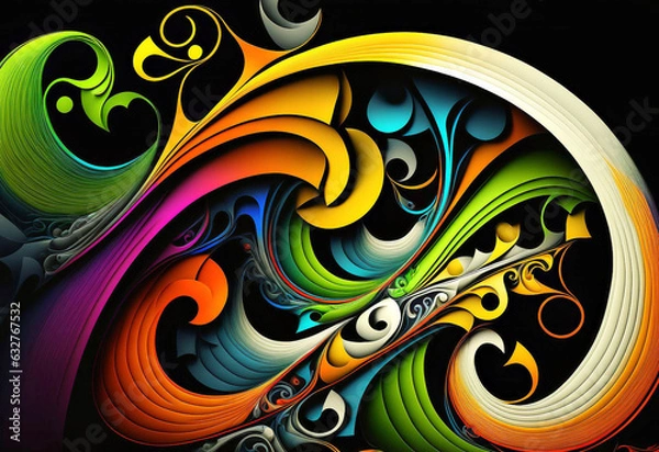 Obraz Abstract Design In Multi Colors #1