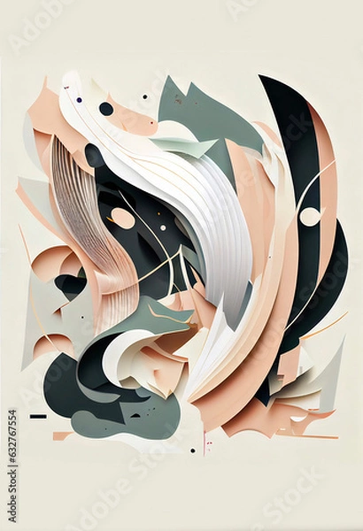 Obraz Abstract Poster In Muted Colors #1