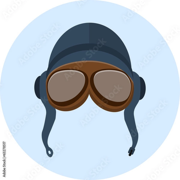 Fototapeta Retro helmet  and goggles
