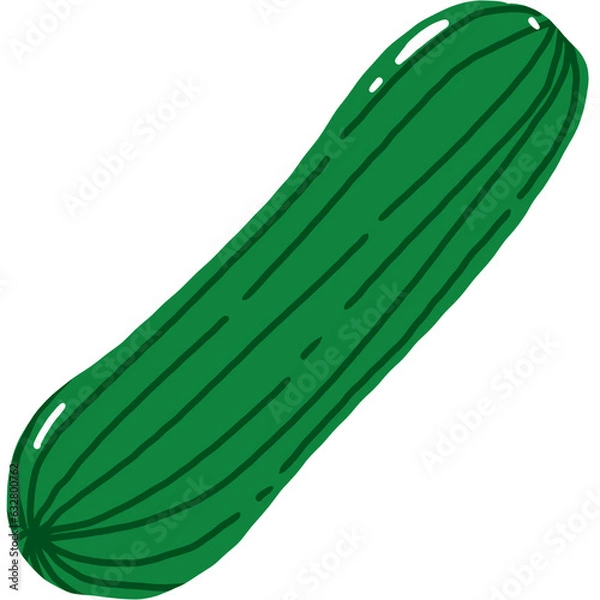 Obraz cucumber isolated on white