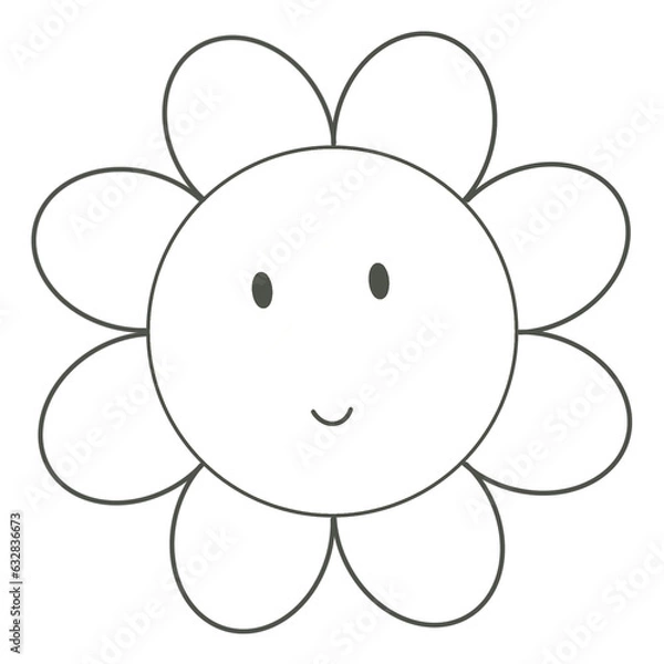 Obraz Smile flower outline