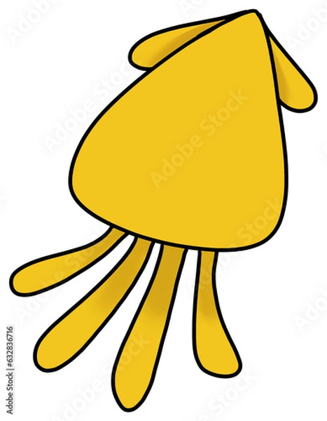 Obraz Yellow squid