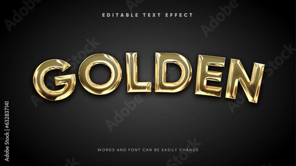 Obraz Editable text effect, shining gold text effect