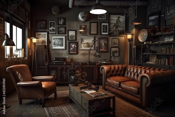 Fototapeta Man Cave. Generative AI